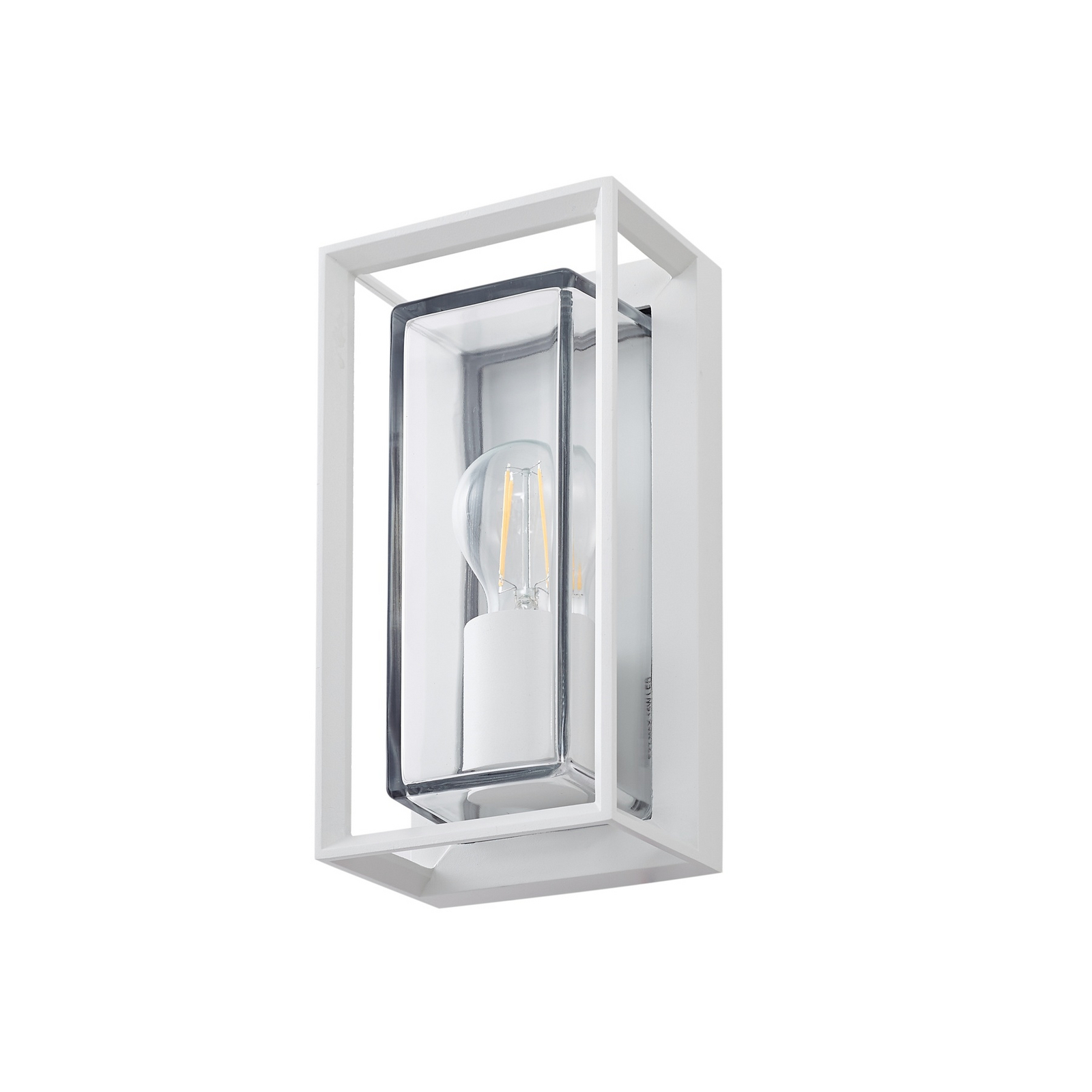 Ismera aplique de exterior IP65 blanco cristal E27 - Arcchio